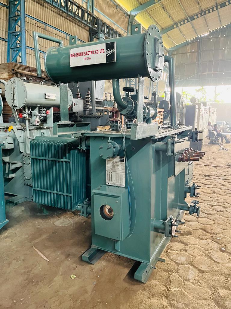 Distribution transformer on the supply floor awaiting dispatch